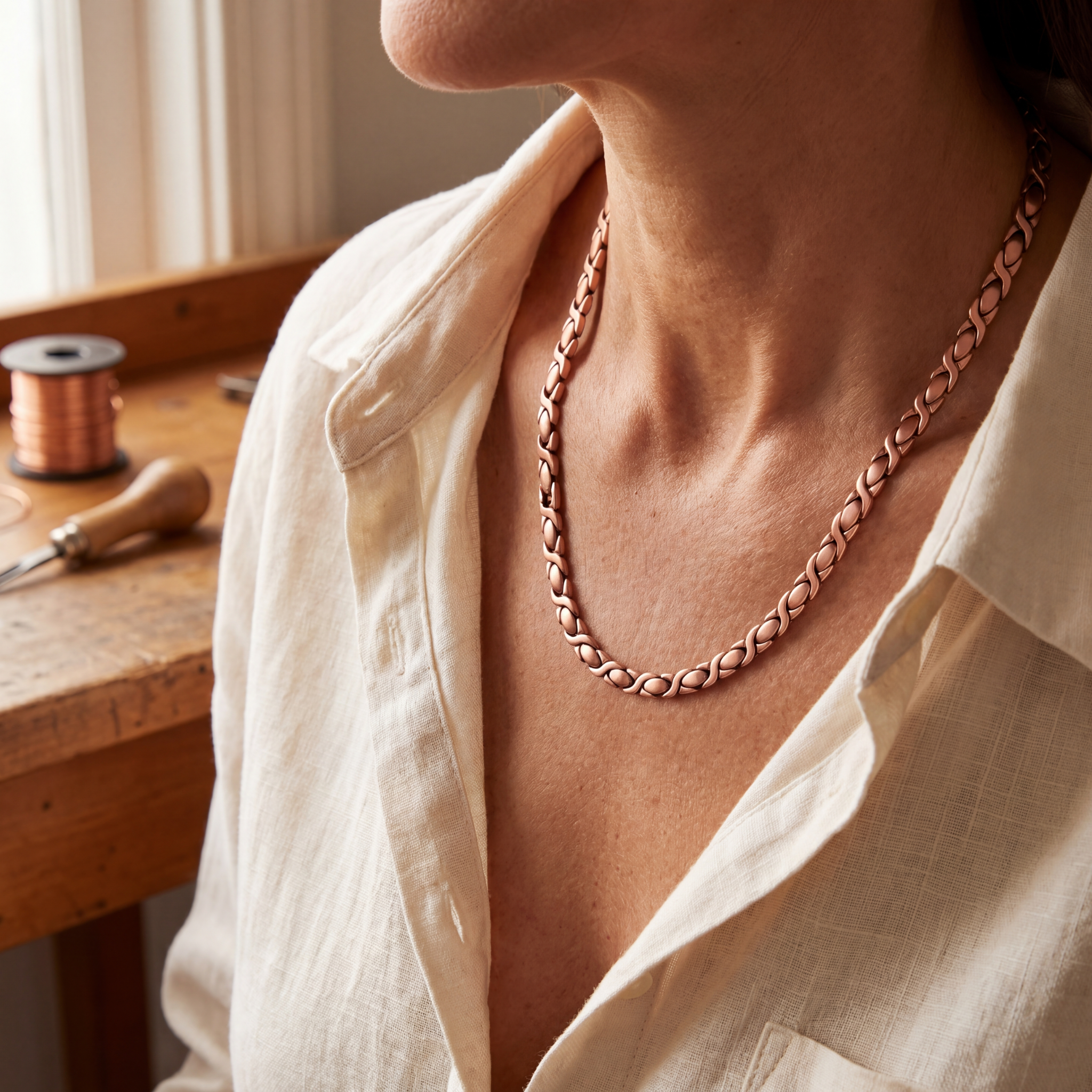 Margaret's Cedar Copper Necklace