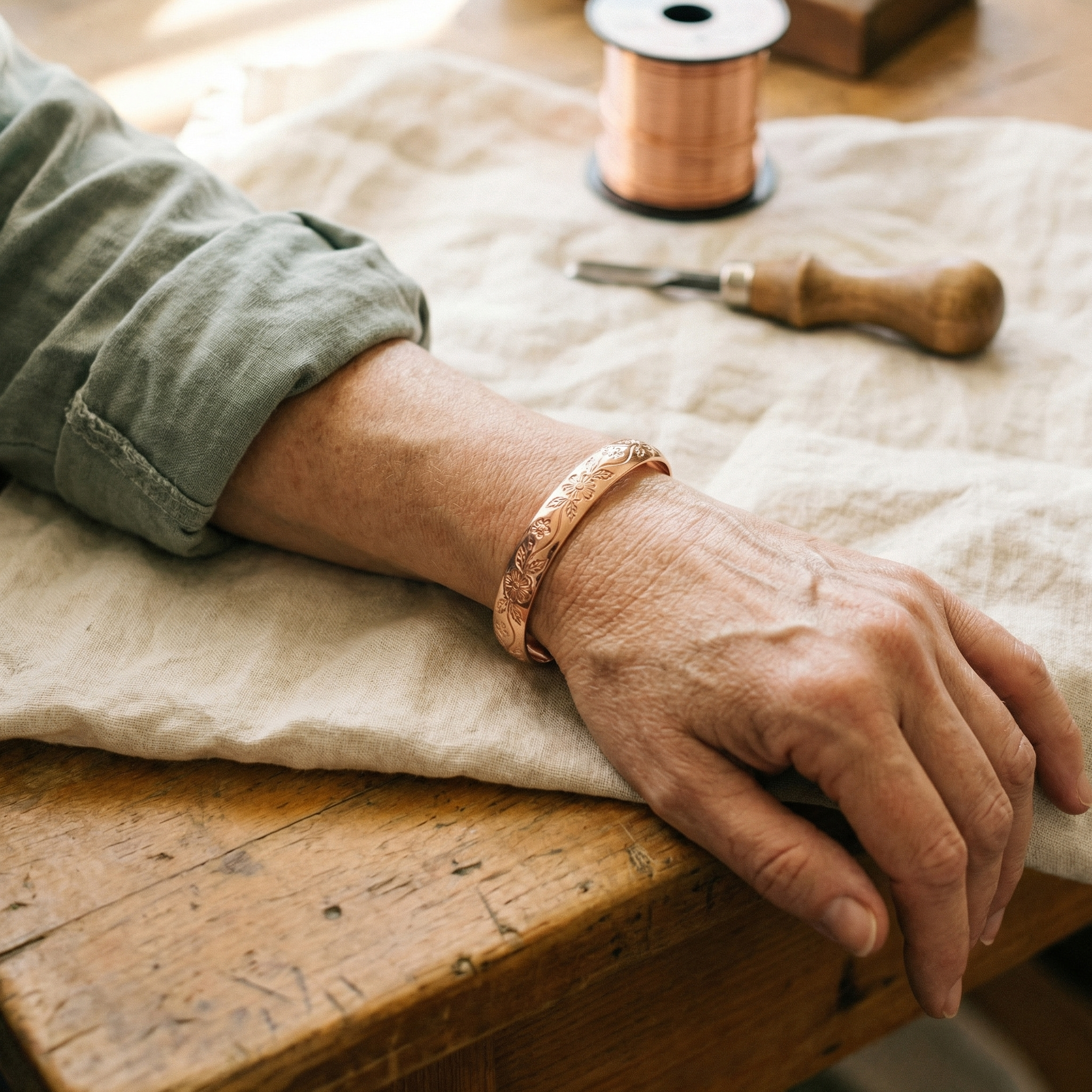 Margaret's Bloom Copper Bracelet