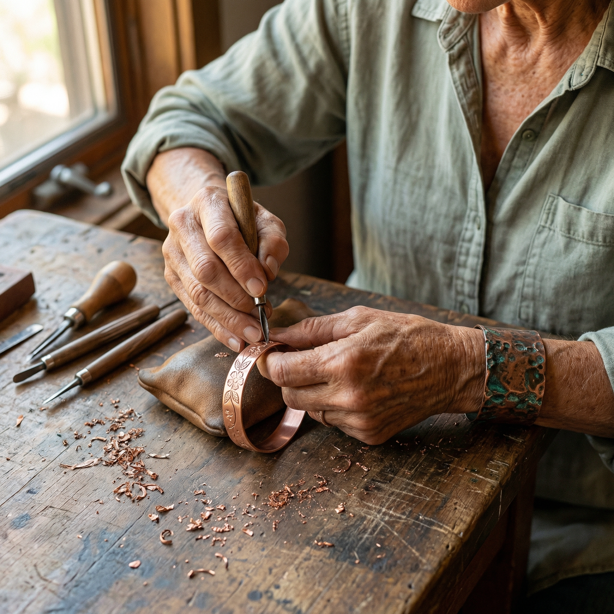 Margaret's Bloom Copper Bracelet