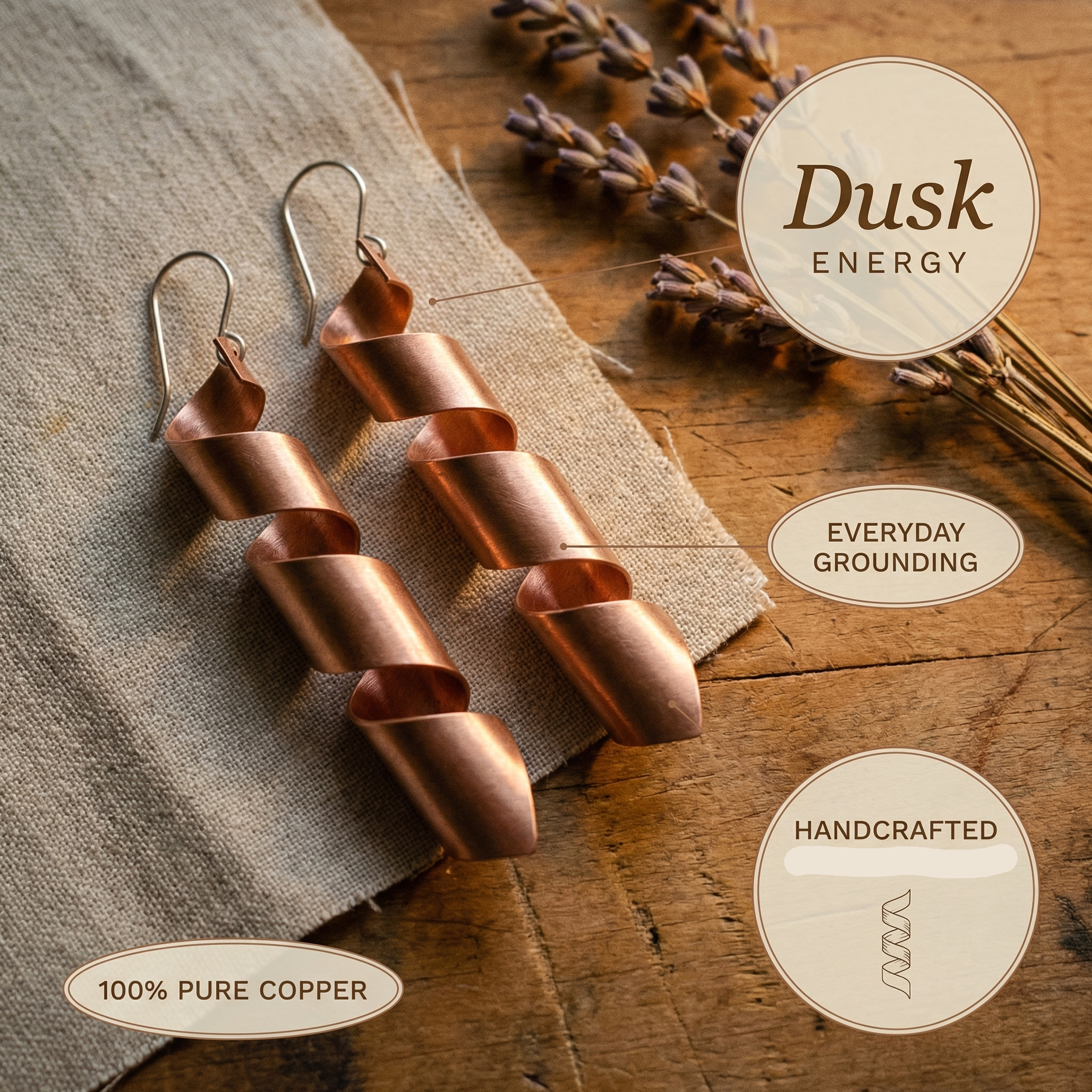 Margaret's Dusk Copper Earrings