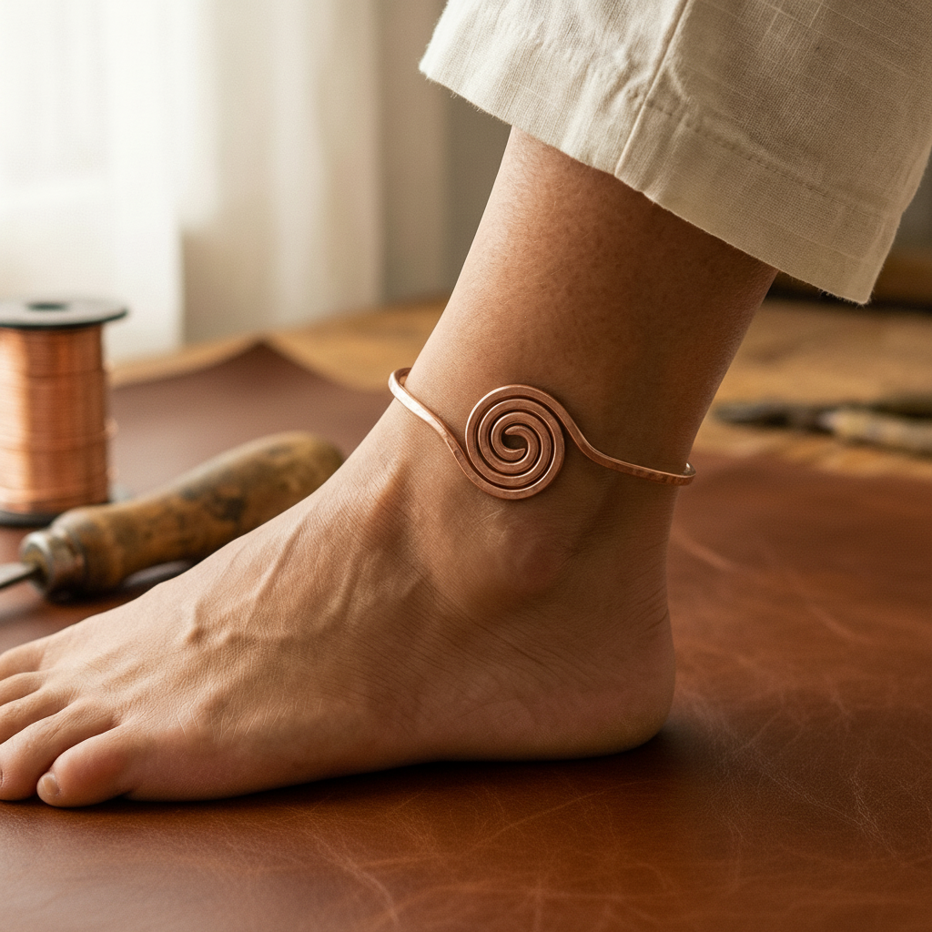 Margaret's Coil Copper Anklet