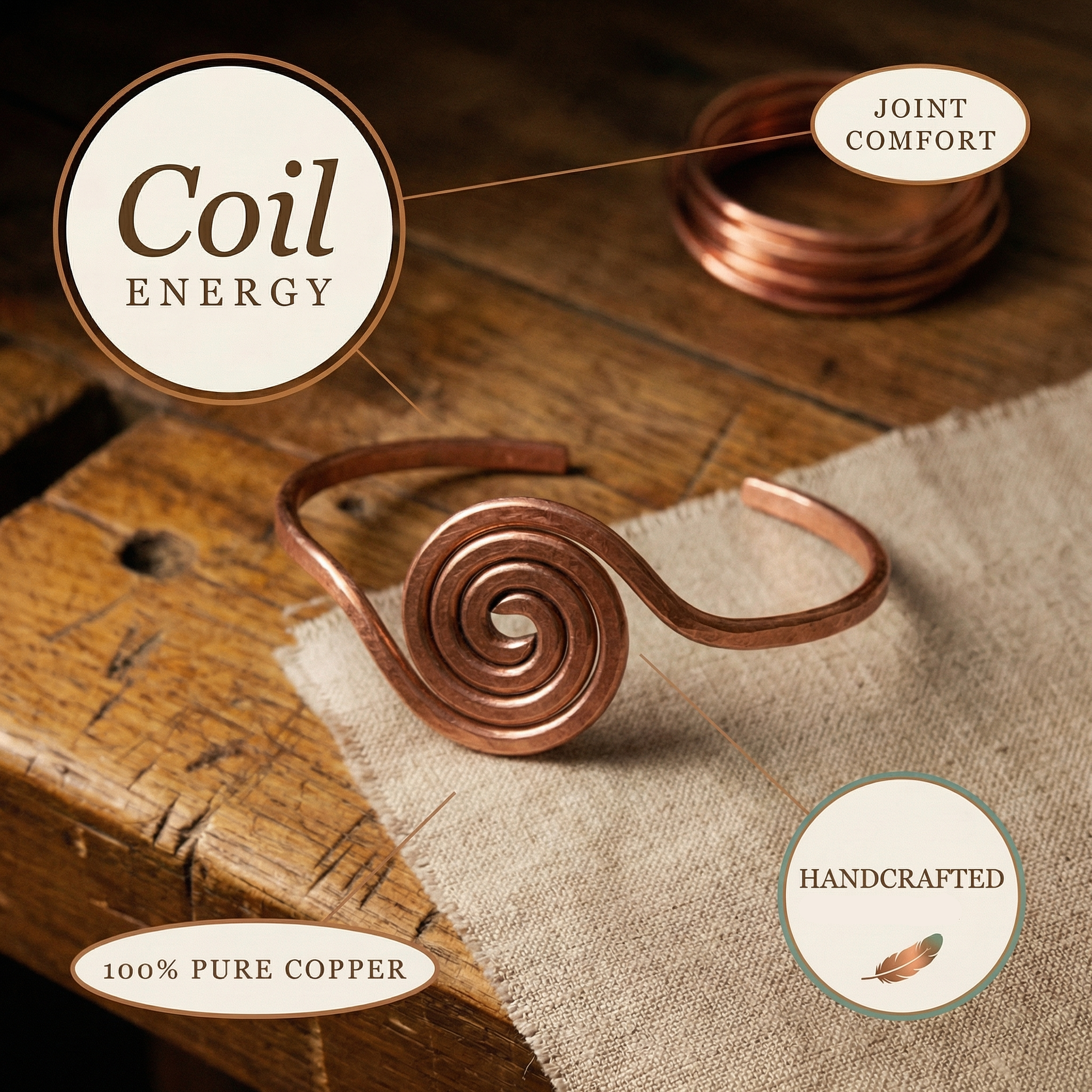 Margaret's Coil Copper Anklet
