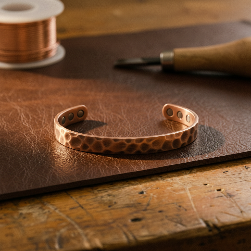 Margaret's Furrow Copper Bracelet