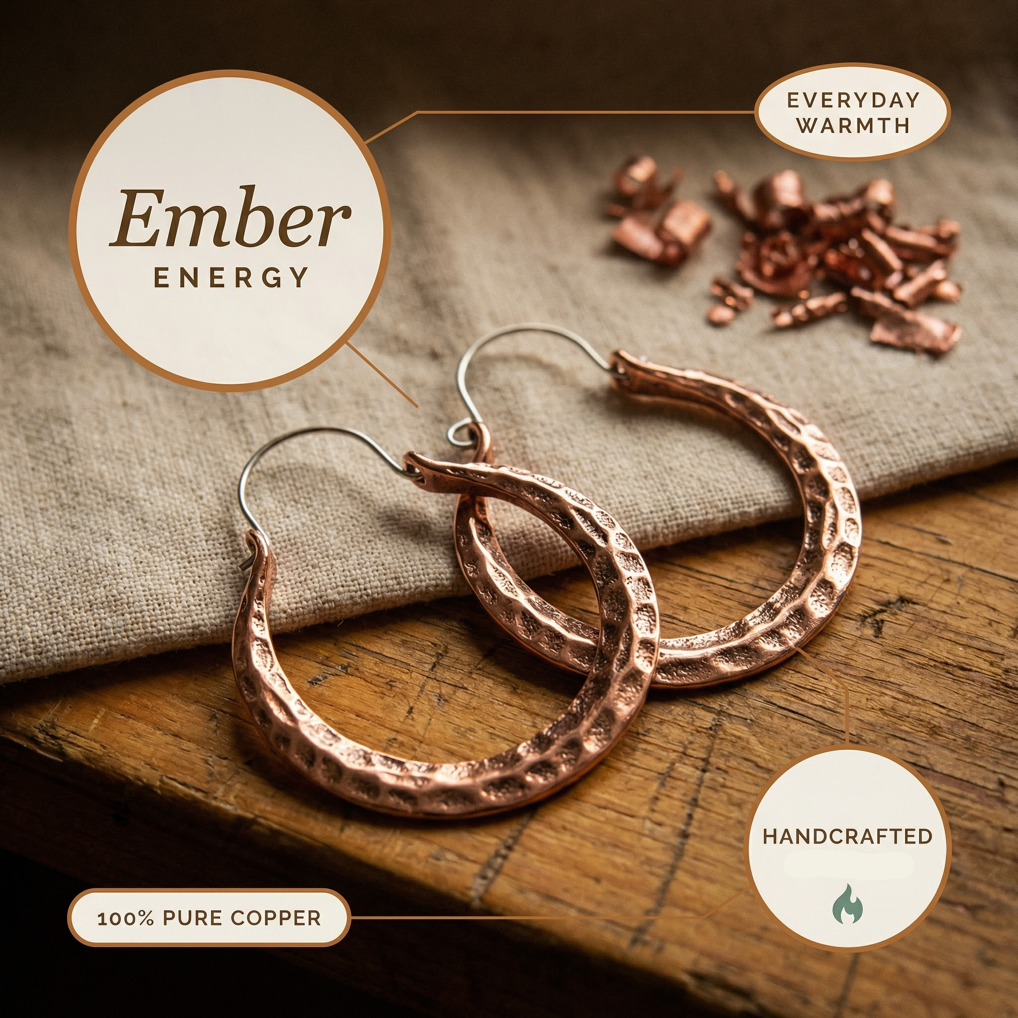 Margaret's Ember Copper Earrings
