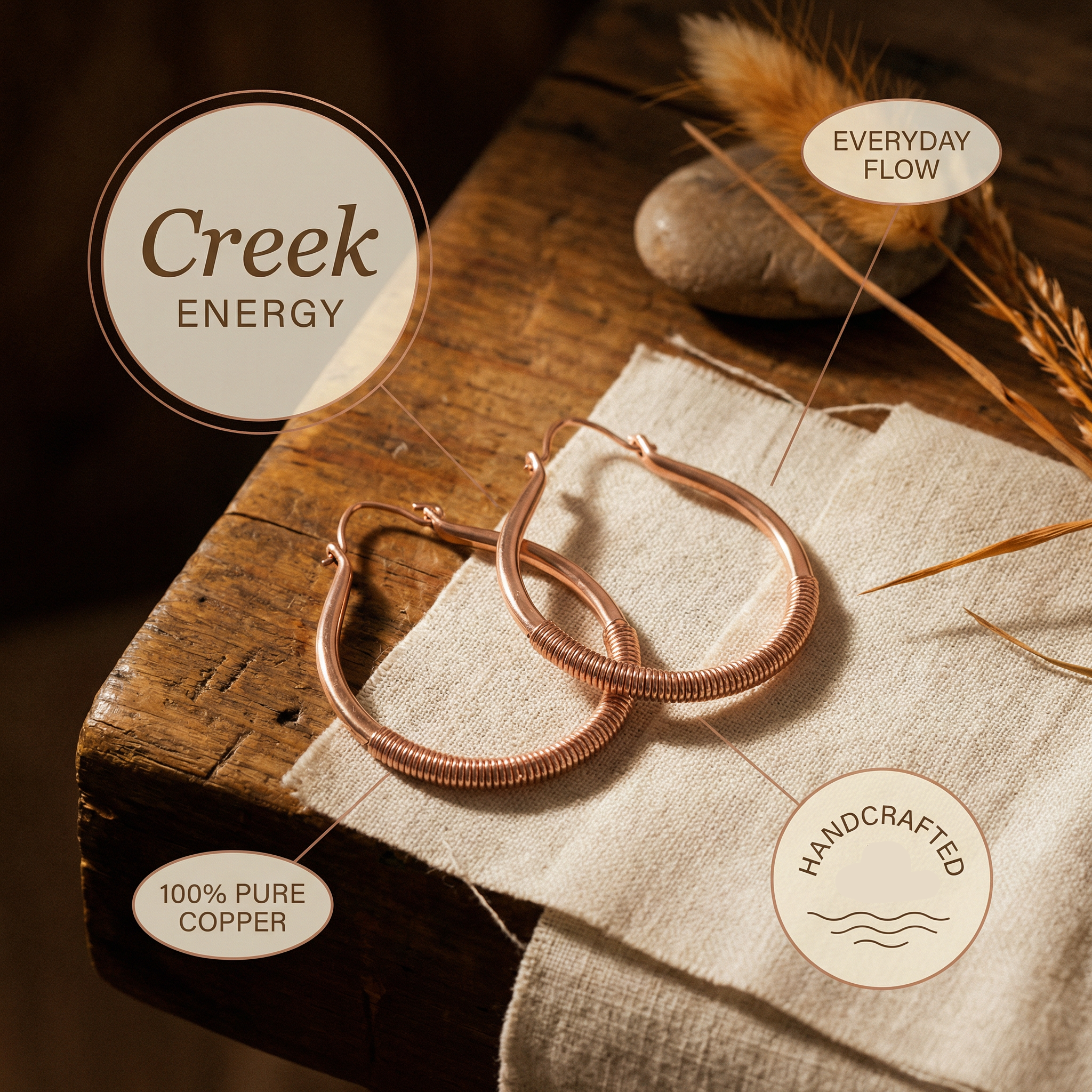 Margaret's Creek Copper Earrings