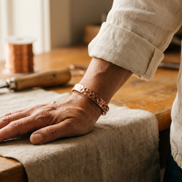 Margaret's Furrow Copper Bracelet
