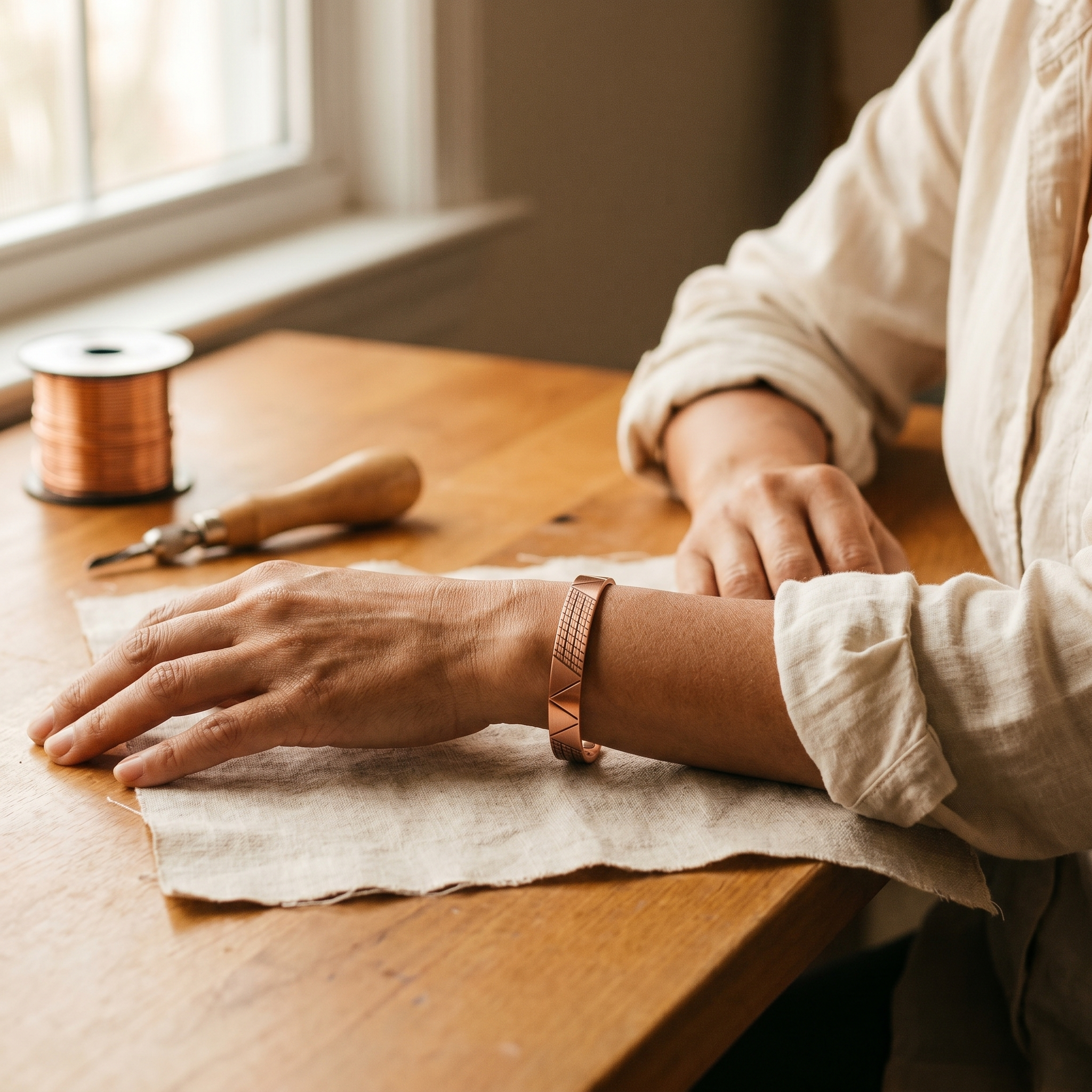 Margaret's Crest Copper Bracelet