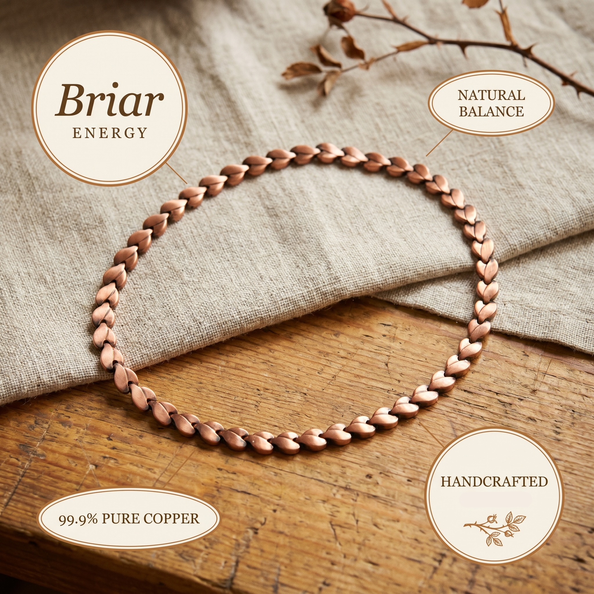 Margaret's Briar Copper Necklace