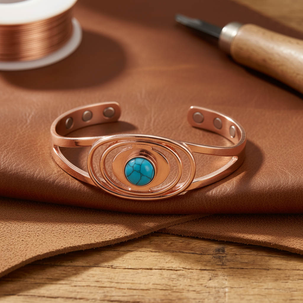 Margaret's Sedge Copper Bracelet