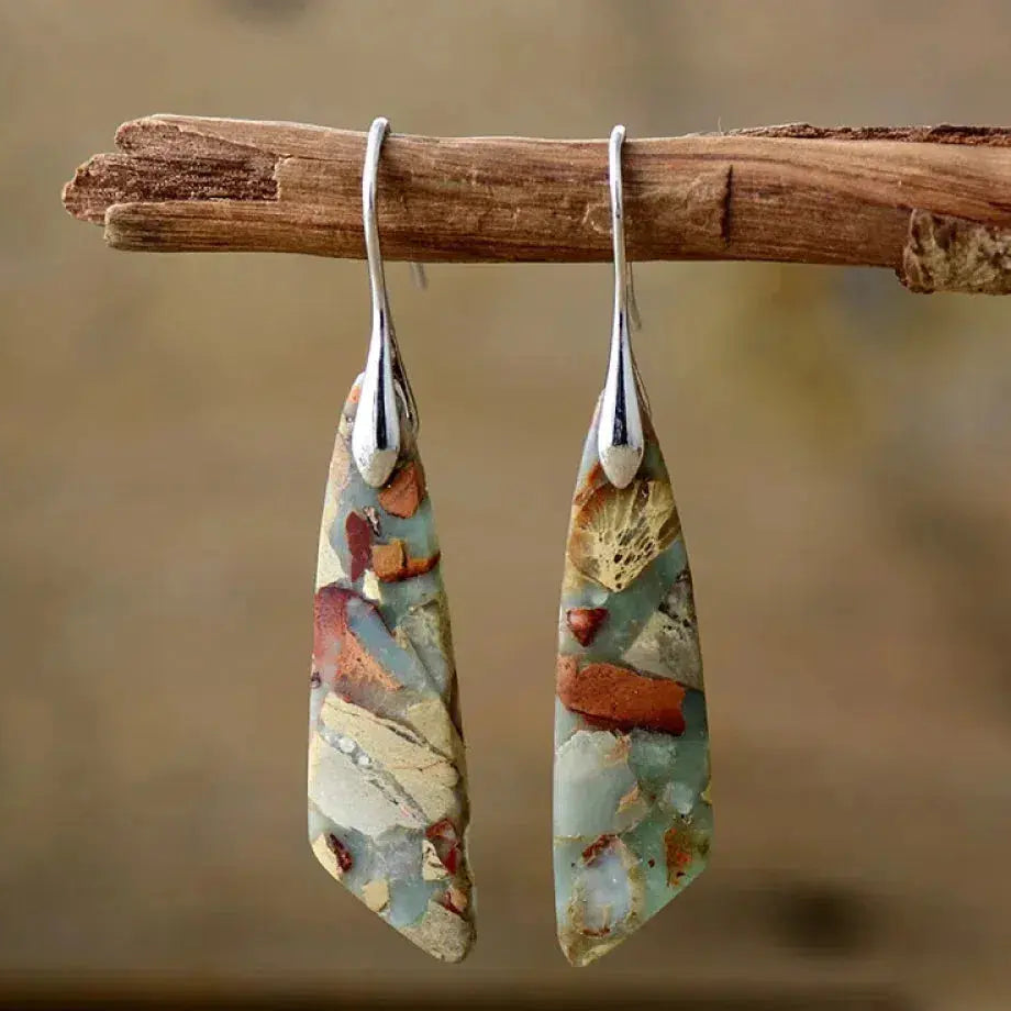 Vintage nature stone earrings